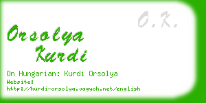 orsolya kurdi business card